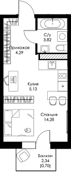 Квартира-студия № 167 